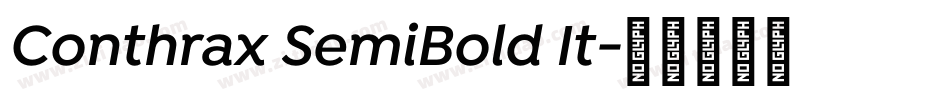 Conthrax SemiBold It字体转换